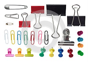 Various type of paper clip photo