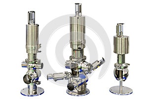 various type of stainless steel sanitary mix valve for manufacturing aseptic process of food beverage or pharmaceutical industrial
