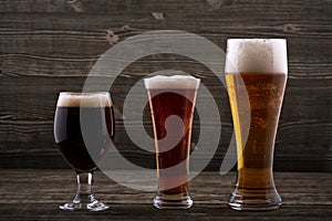 Various types of beer
