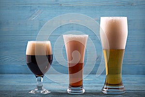 Various types of beer