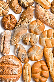 Various types of bread