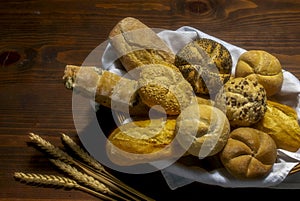 Various types of bread