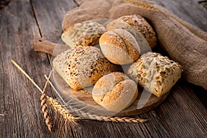 Various types of bread