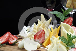 Various types of cheese