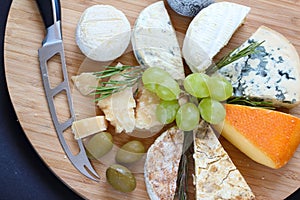 Various types of cheese