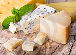 Various types cheese