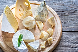 Various types of cheese