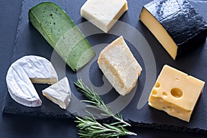 Various types of cheese