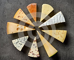 Vari tipi da formaggio 