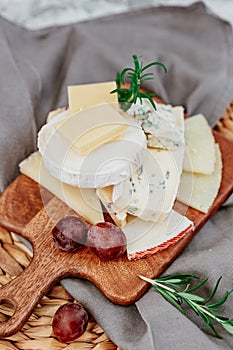 Various types of cheese