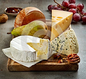 Various types of cheese