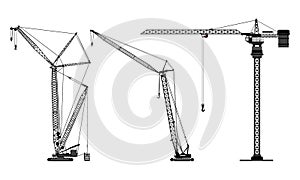Various types of cranes photo