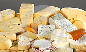 Various types of delicious cheese