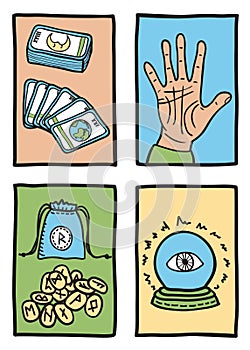 Various types of fortune telling