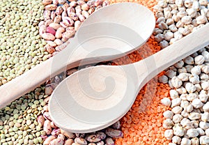 Various types of legumes