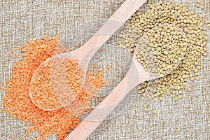 Various types of legumes