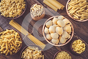 Various types of pasta