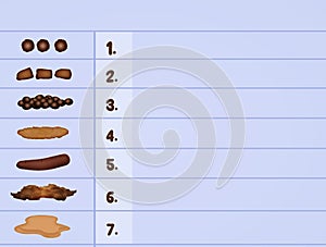 Various types of stools