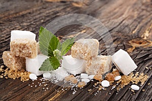 Various types of sugar.