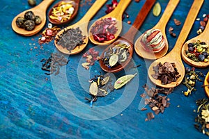 Various types of tea