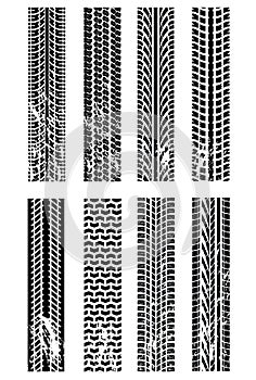 Various tyre tracks
