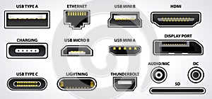 Various usb plug connector mini micro lightning type