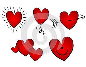 Various Valentine's Day Clip Art Hearts