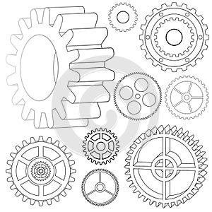 Various vector gears