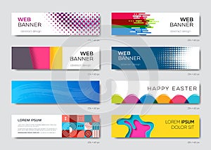 Various vector web banners design template set