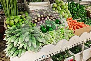 Various vegetables in the Little India market,Singapore