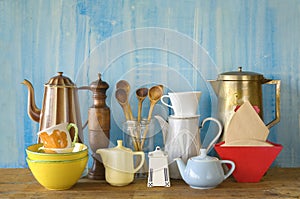 Various vintage kitchenware