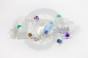 Plastic packaging and bottles waste