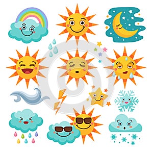 Various weather icon set
