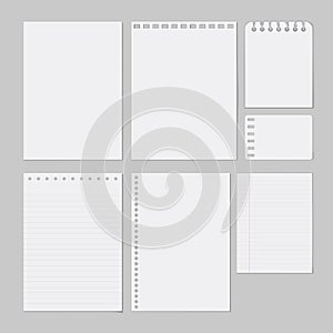 Various White Clear Sheets Of Papers With Shadows