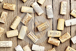 Various wine corks