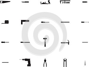 Various work tools signs