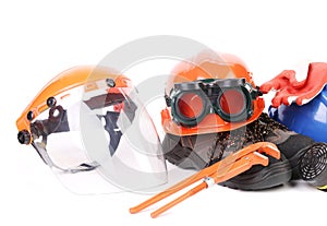 Various working equipment close up.