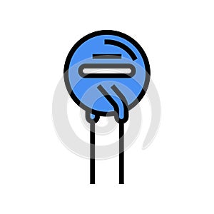 varistor electronic component color icon vector illustration photo