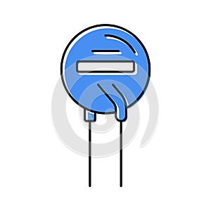 varistor electronic component color icon vector illustration photo