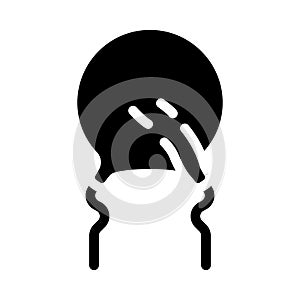 varistor electronic component glyph icon vector illustration photo