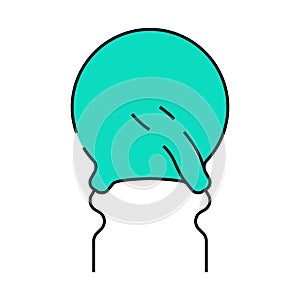 varistor electronic component icon color illustration