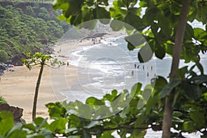 Varkala beach in Kerala state, India