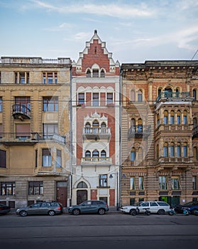 Varkert Quay 16 - Budapest narrowest building - Budapest, Hungary