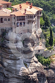 Varlaam monastery at Meteora in Trikala region in summer, Greece