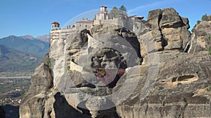 The Varlaam monastery on the rock in Meteora