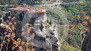 The Varlaam monastery on the rock in Meteora