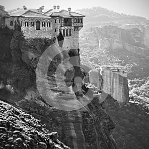 Varlaam Monastery and Roussanou Nunnery in Meteora photo