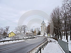 Varniai street and priest seminary , Lithuania photo