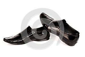 The varnished black man's shoes photo