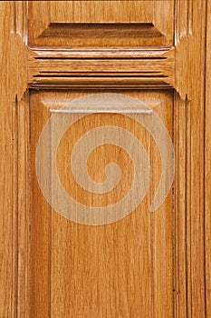 Varnished wooden door